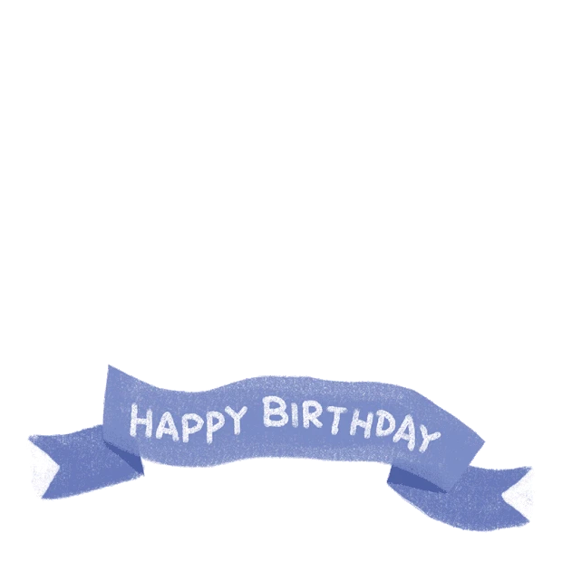 卡通手绘礼盒和生日帽PNG免抠生日快乐