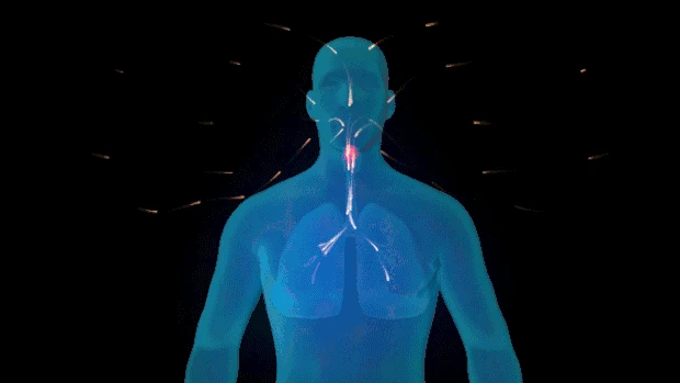 人体肺炎肺部光效粒子背景