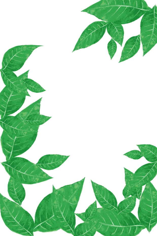 绿色茶叶底纹叶子动叶子gif 循环动画缓动