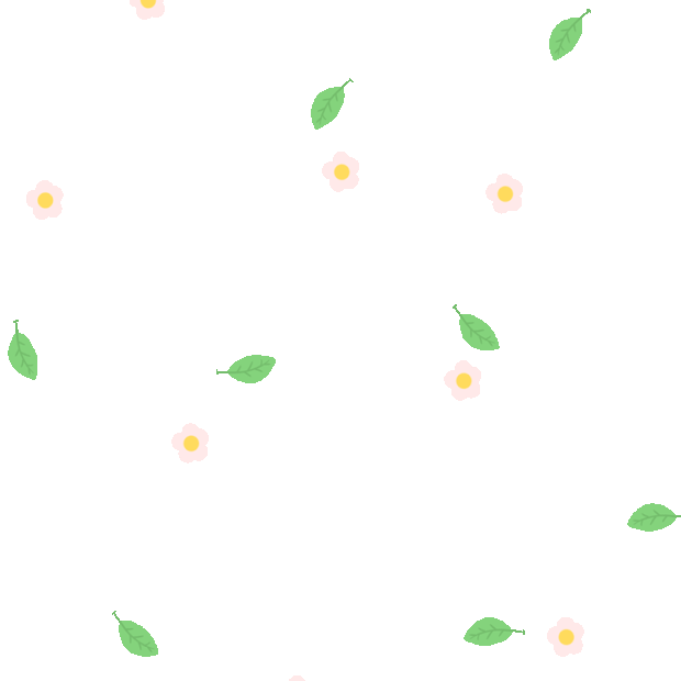 白色小花绿叶底纹花瓣落下漂浮背景gif图素材