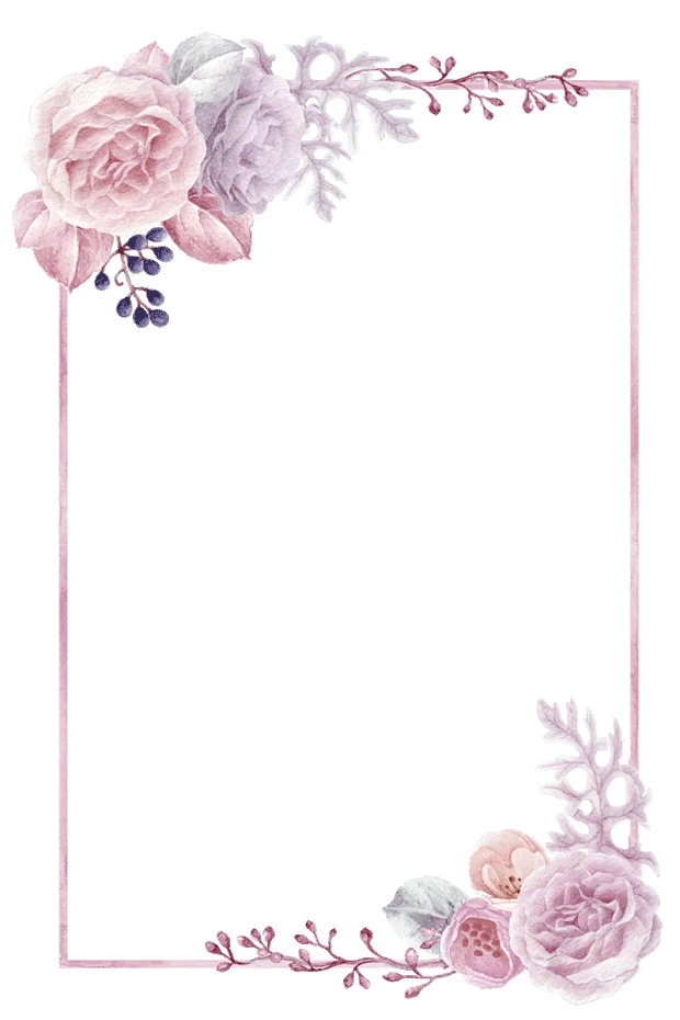 手绘花卉花朵边框设计