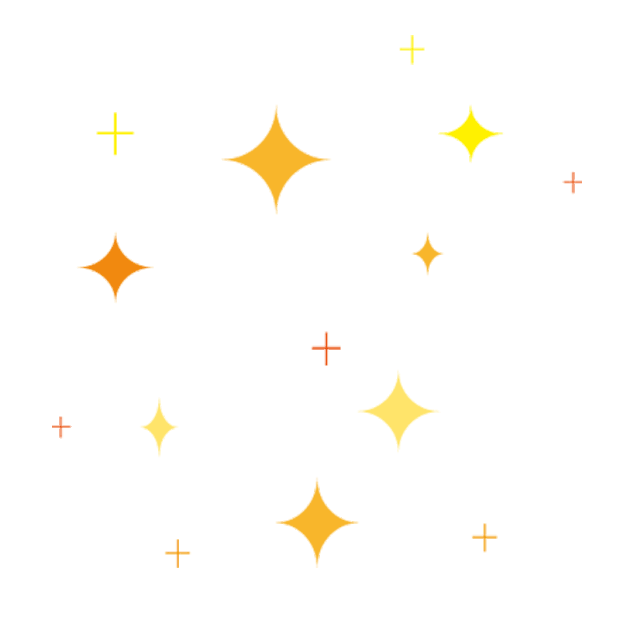 四边形多彩星星闪烁元素