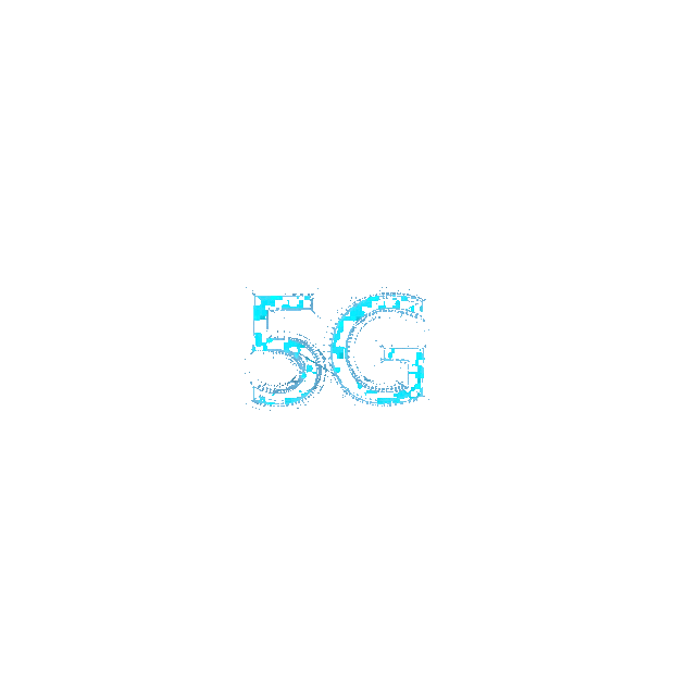 蓝色网格科技感5G装饰gif图片元素