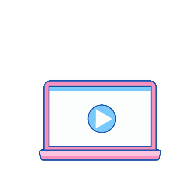 粉色卡通电脑视频