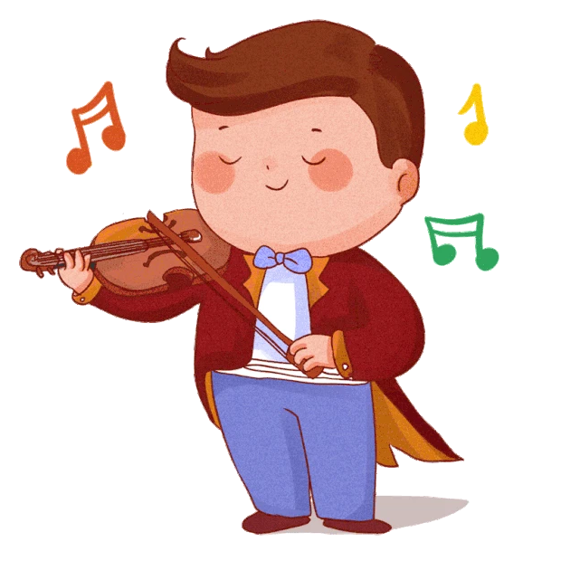 暑期班暑假在线教育培训班课程小男孩拉小提琴美妙音乐