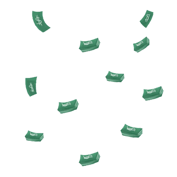 卡通一袋绿色纸币钱金融资金