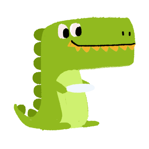 绿色的恐龙鳄鱼吃饭可爱