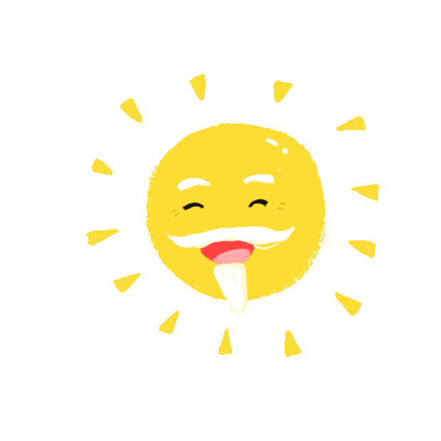 卡通太阳太阳公公脸红gif图片元素