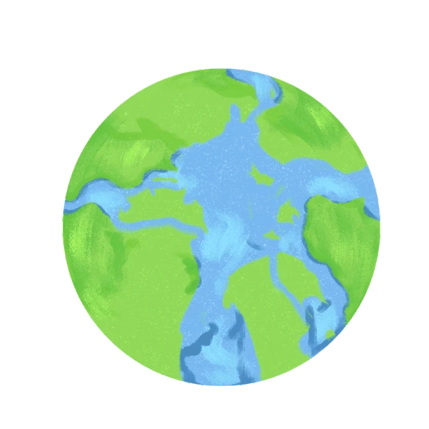 地球日卡通绿色的地球转动