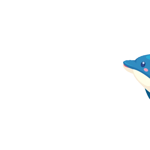 可爱的蓝色海豚鱼