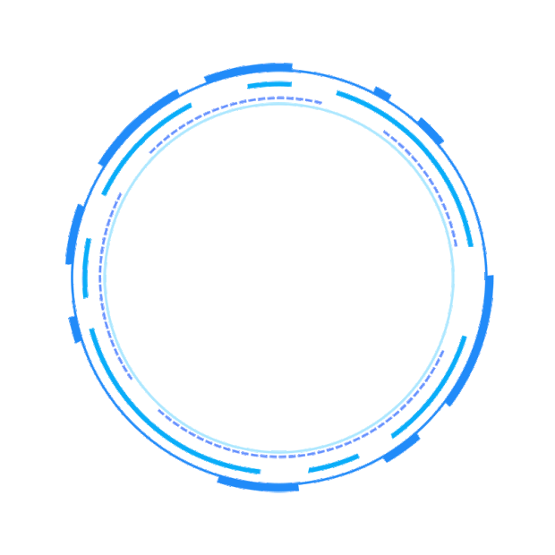 蓝色科技通用圆圈线性边框