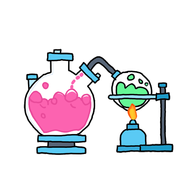 彩色卡通化学实验器试验科学