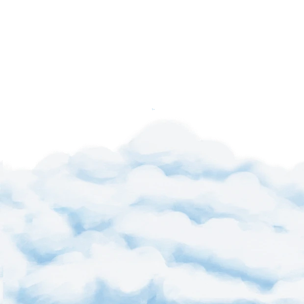 卡通水彩云层元素白云