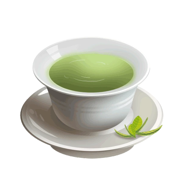 白瓷新鲜绿茶杯喝茶品茶养生