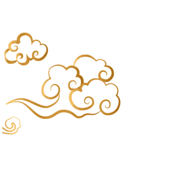 中国传统烫金云纹祥云图案