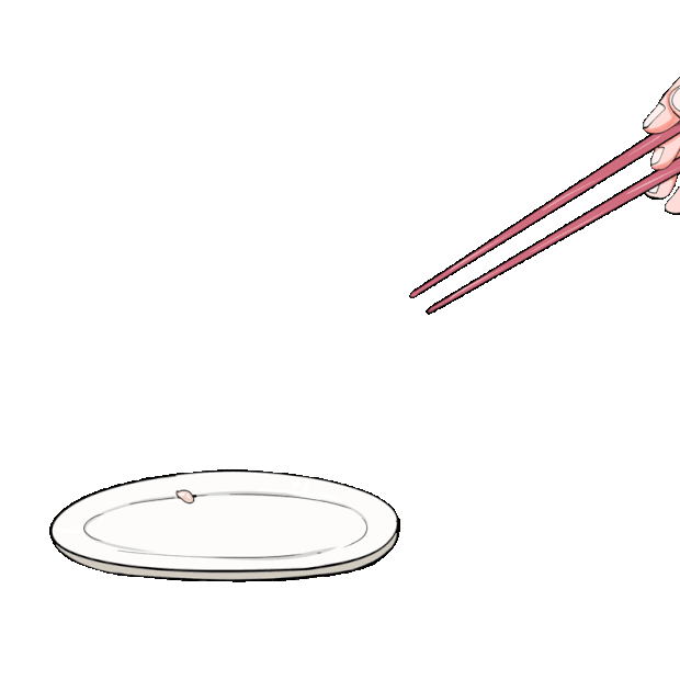 光盘行动手拿筷子夹菜gif图片元素