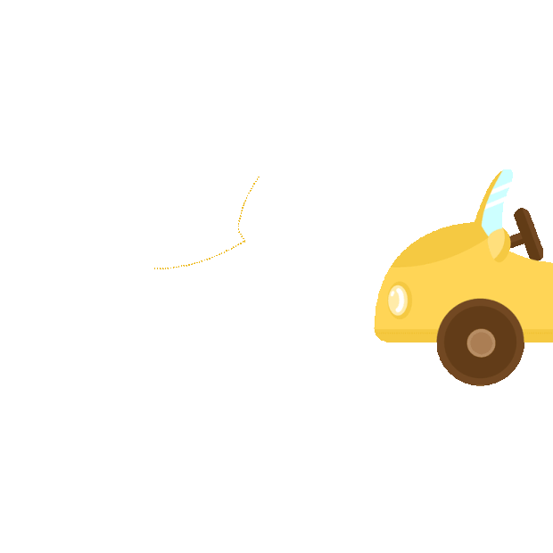 黄色轿车汽车汽车停车开车