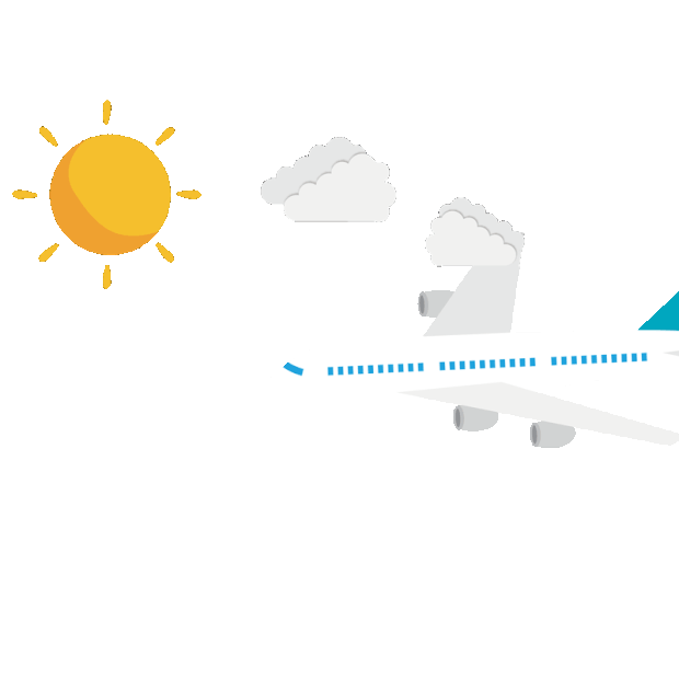 旅游旅行飞机穿过云层gif图片