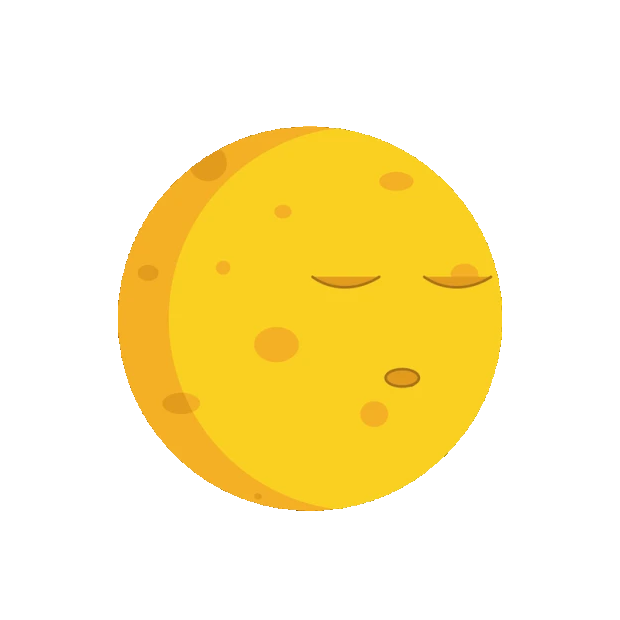 卡通黄色星球睡觉月亮素gif图素材