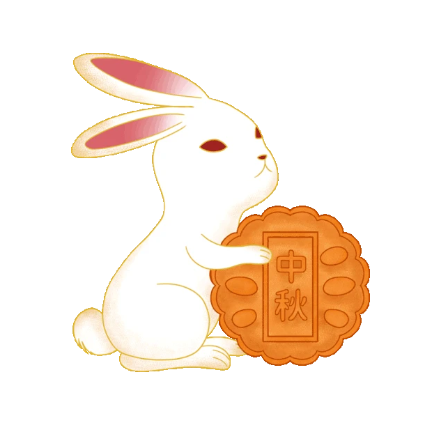 中秋节八月十五兔子玉兔月饼