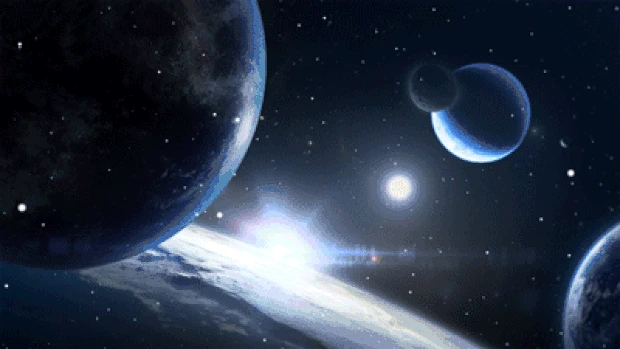 科幻宇宙太空星云星空地球gif图片背景视频