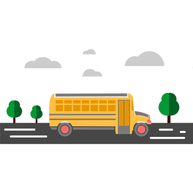 学校校车公交车出游旅游旅行开车交通工具