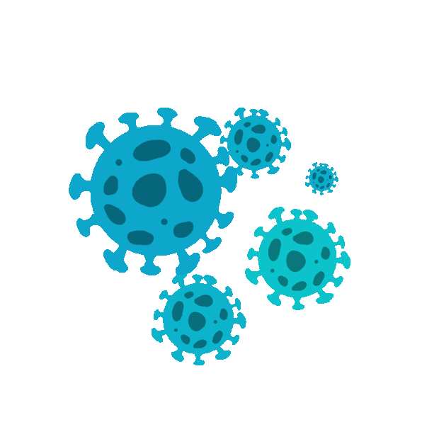 新型冠状病毒蓝色病毒抗疫防疫战疫gif图素材