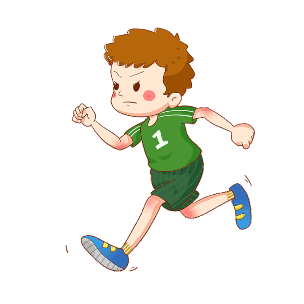 男孩用力奔跑跑步运动体育gif图素材