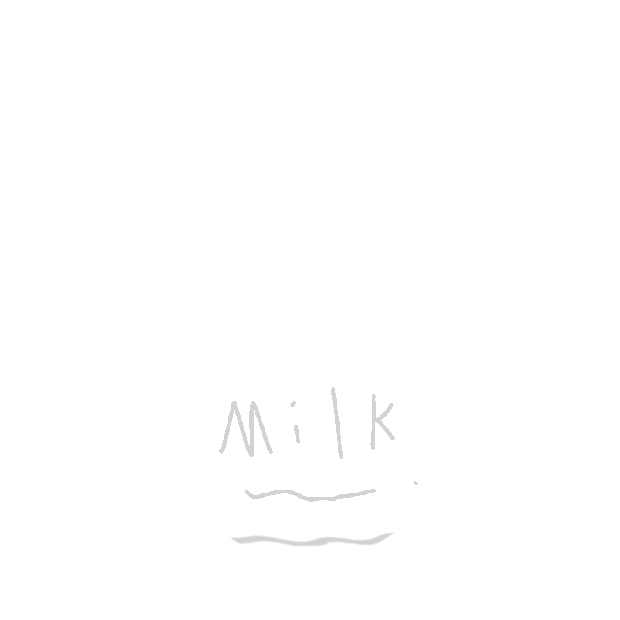 白色一壶营养牛奶线描贴纸饮料gif图片元素