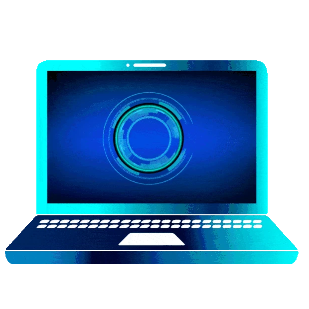 蓝色科技网络安全信息安全笔记本电脑