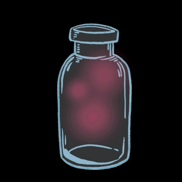 玻璃罐和粉色爱心手绘插画gif图片