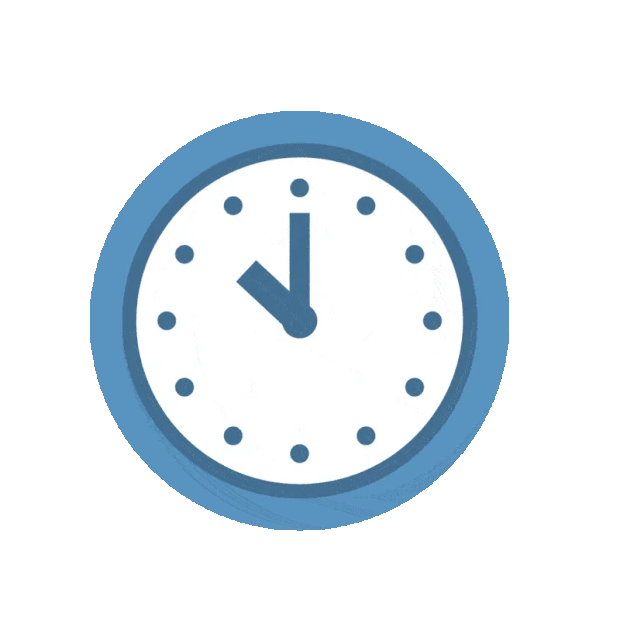 卡通蓝色时钟时间钟表转动的钟gif图素材