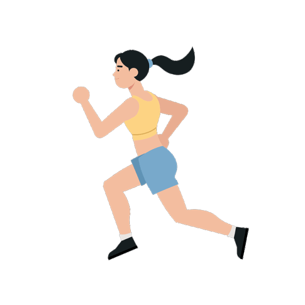 跑步运动健身锻炼人物元素gif动效  