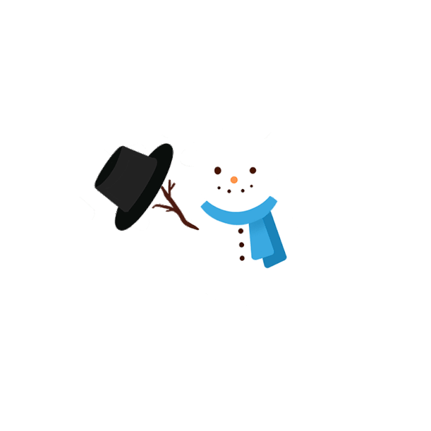 圣诞节可爱雪人玩耍黑色礼帽gif图素材