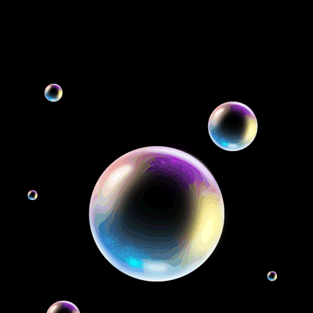 吹泡泡彩色气泡漂浮gif图素材