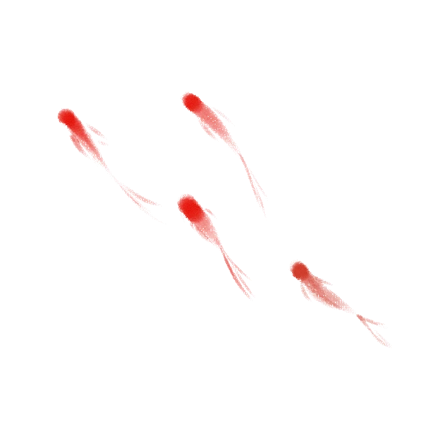 红色水墨鱼金鱼锦鲤游水gif图素材