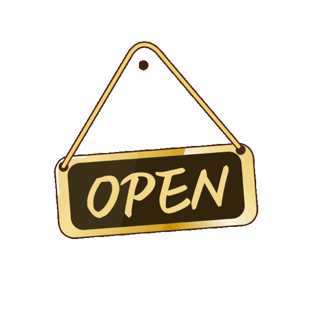 OPEN门牌开门开业正在营业gif图素材