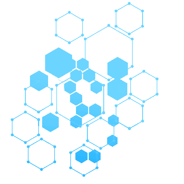 蓝色医疗医学科技六边形蜂窝形状几何gif图素材元素
