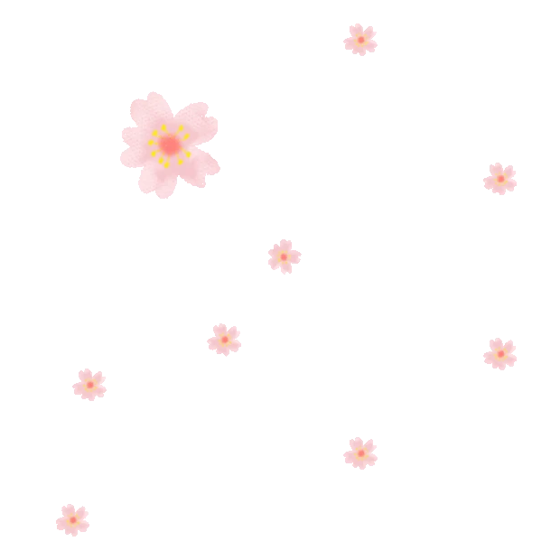 卡通漂浮樱花花瓣粉色春天春季gif图素材
