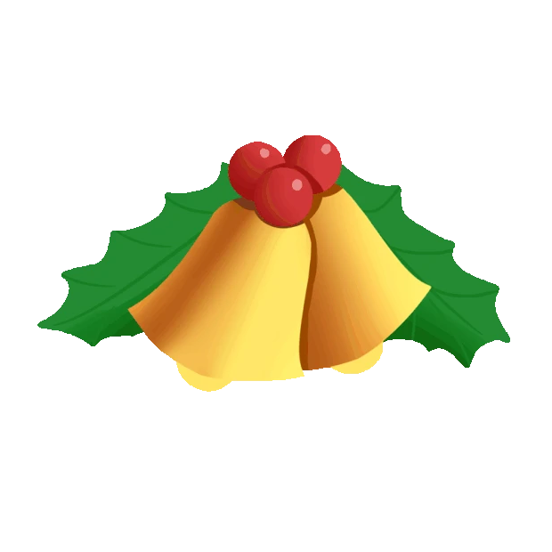 圣诞节铃铛树叶装饰冬天Christmasgif图素材
