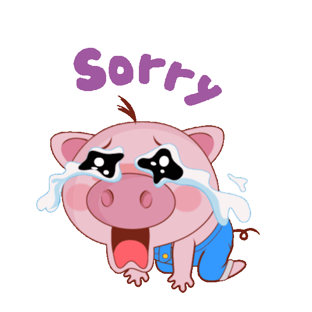 粉红小猪大哭道歉表情包