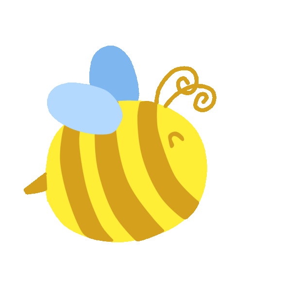 黄色胖嘟嘟小蜜蜂采蜜翅膀触角小飞虫gif图素材
