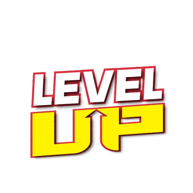 level up 艺术字向上