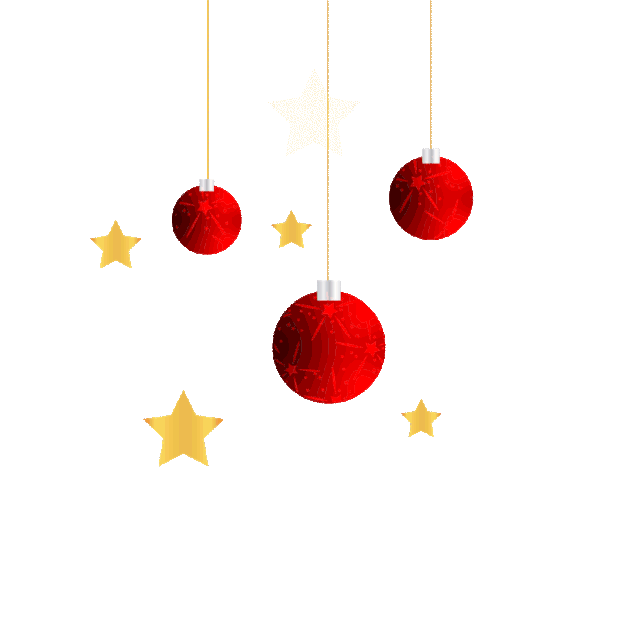 圣诞节圣诞红色装饰星星彩灯吊饰gif图素材