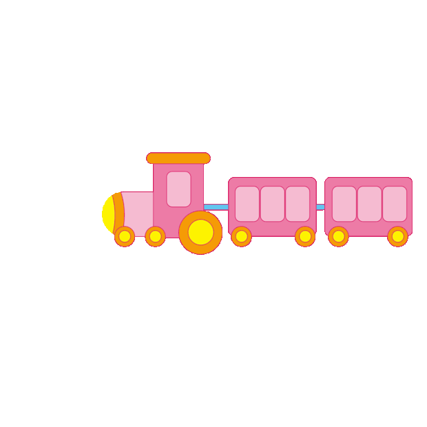 粉色的小火车儿童玩具gif图素材