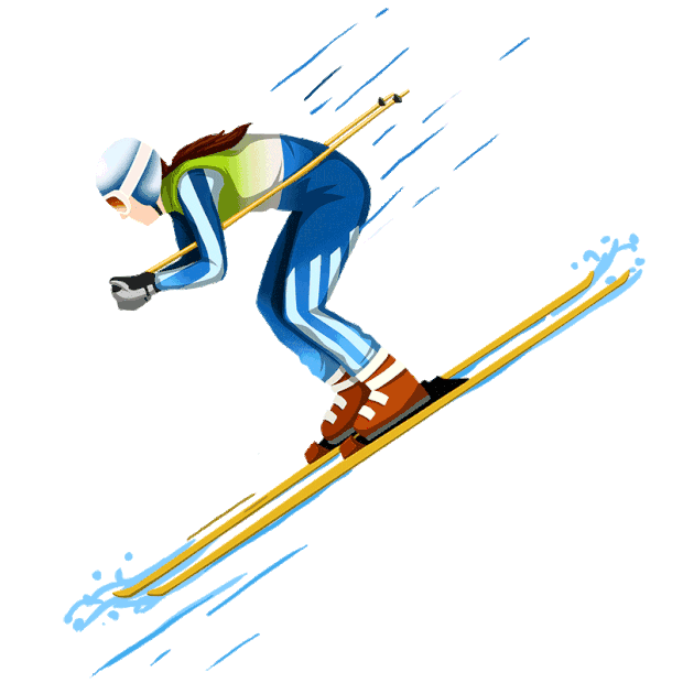 滑雪运动员体育冬天gif图素材