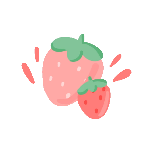 可爱草莓水果饭圈vloggif图素材贴纸