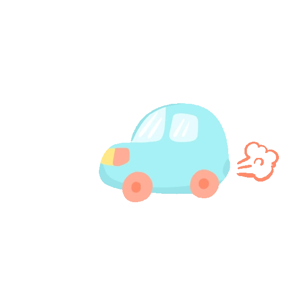 可爱小汽车开车饭圈vlog贴纸gif图素材贴纸