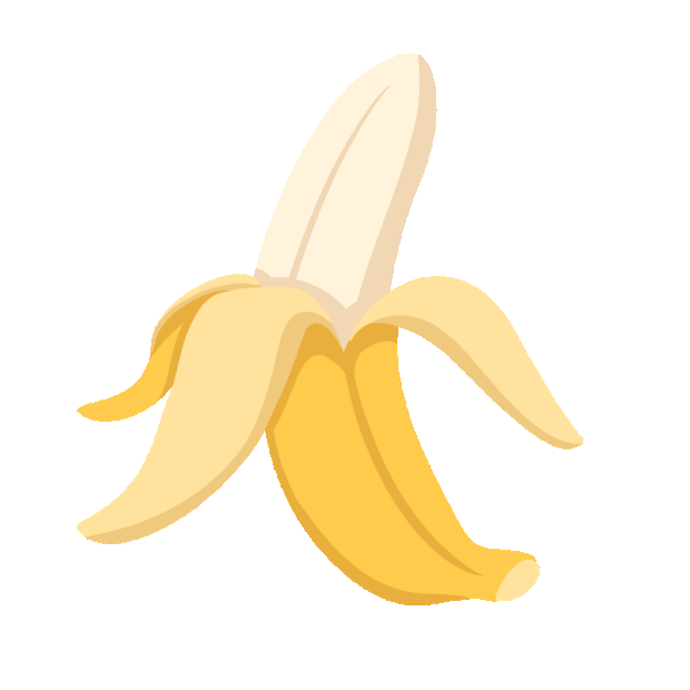 黄色的香蕉水果gif图素材