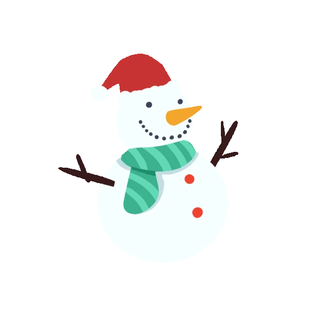 圣诞节圣诞装饰圣诞雪人围巾帽子gif图素材